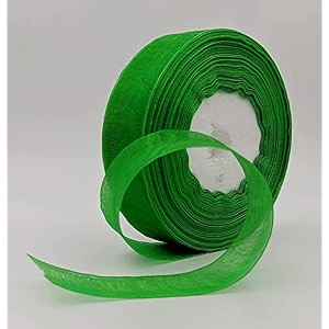bobbiny organza striped ribbon bottle green 1 inch 35 meters for bridal gift wrap christmas bows party decoration - pack of 3