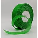 Bobbiny Organza Striped Ribbon Bottle Green (1 Inch, 35 Meters) for Bridal Gift Wrap, Christmas Bows, Party Decoration - Pack of 3