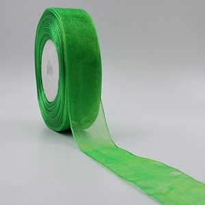 bobbiny green organza ribbon 35 color variations inside l-35 metersw-1 inch  ribbon for gift wrapping gift bows making decoration bags handle