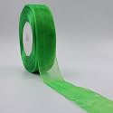 BOBBINY Green Organza Ribbon (35+ Color Variations Inside) (L-35 Meters,W-1 Inch) | Ribbon for Gift Wrapping, Gift Bows Making, Decoration, Bags Handle