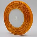 Bobbiny Organza Striped Ribbon Light Orange 12 mm (0.5 inch, 35 Meters) for Bridal Gift Wrap, Wrapping, Christmas Bows, Party Decoration - Pack of 2