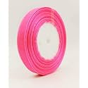 Bobbiny Organza Striped Ribbon Light Pink 12 mm (0.5 inch, 35 Meters) for Bridal Gift Wrap, Bows, Christmas, Party Decoration - Pack of 2