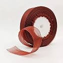 Bobbiny Organza Striped Ribbon Black 12 mm (0.5 inch, 35 Meters) for Bridal Gift Wrap, Bows, Christmas, Party Decoration - Pack of 2