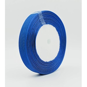 bobbiny organza striped ribbon navy blue 12 mm ribbon 05 inch 35 meters for bridal gift wrap wrapping bows gift bows christmas bows party decoration pack of 5