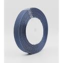 Bobbiny Organza Striped Ribbon Navy Blue 12 mm (0.5 inch, 35 Meters) for Bridal Gift Wrap, Bows, Christmas, Party Decoration - Pack of 4