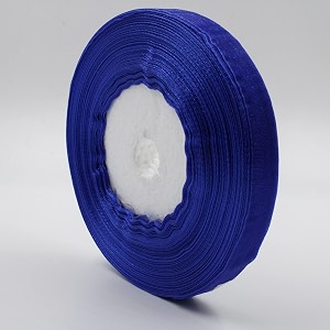 bobbiny organza striped ribbon royal blue 12 mm 05 inch 35 meters for bridal gift wrap wrapping christmas bows party decoration - pack of 5