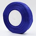 Bobbiny Organza Striped Ribbon Royal Blue (1 inch,35 Meters) for Bridal Gift wrap, Wrapping Bows, Gift Bows, Christmas Bows, Party Decoration Pack of 5