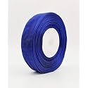 Bobbiny Organza Striped Ribbon Royal Blue 12 mm (0.5 inch, 35 Meters) for Bridal Gift Wrap, Wrapping, Christmas Bows, Party Decoration - Pack of 2