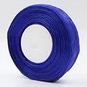 Bobbiny Organza Striped Ribbon Royal Blue (1 inch,35 Meters) for Bridal Gift wrap, Wrapping Bows, Gift Bows, Christmas Bows, Party Decoration Pack of 3