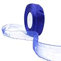 BOBBINY Royal Blue Organza Ribbon (35+ Color Variations Inside) (L-35 Meters,W-1 Inch) | Ribbon for Gift Wrapping, Gift Bows Making, Decoration, Bags Handle