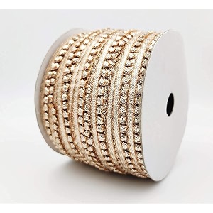 bobbiny rose golden samosa gota patti lace border 10 meter material for dupatta bridal dresses saree lehengas palazzo anarkali suits blouses pack of 3