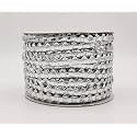 Bobbiny Silver Samosa Gota Patti Lace Border (10 Meter) Material for Dupatta, Bridal Dresses, Saree, Lehengas, Palazzo, Anarkali Suits, Blouses Pack of 2.