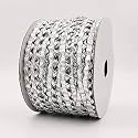 Bobbiny Silver Samosa Gota Patti Lace Border (10 Meter) Material for Dupatta, Bridal Dresses, Saree, Lehengas, Palazzo, Anarkali Suits, Blouses Pack of 1.