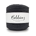BOBBINY | Single Strand Cotton Macrame Cord Thread Rope for Crafts, Macrame DIY and Other Projects | Black | 3mm, 200 Meter