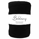 BOBBINY | Single Strand Cotton Macrame Cord Thread Rope for Crafts, Macrame DIY and Other Projects | Black | 3mm, 50 Meter