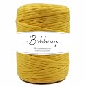 BOBBINY | Single Strand Cotton Macrame Cord Thread Rope for Crafts, Macrame DIY and Other Projects | Mustard Yellow | 4mm, 10 Meter