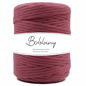 bobbiny  single strand cotton macrame cord thread rope for crafts macrame diy and other projects  dusty pink  4mm 100 meter