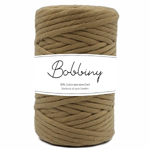 bobbiny  single strand cotton macrame cord thread rope for crafts macrame diy and other projects  dark brown  4mm 100 meter