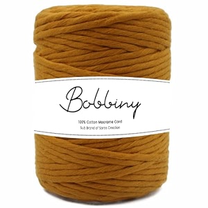 bobbiny  single strand cotton macrame cord thread rope for crafts macrame diy and other projects  brown  4mm 100 meter