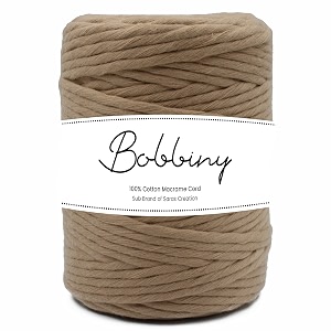 bobbiny  single strand cotton macrame cord thread rope for crafts macrame diy and other projects  chikku  4mm 200 meter