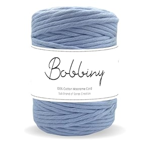 bobbiny  single strand cotton macrame cord thread rope for crafts macrame diy and other projects  light purple  4mm 100 meter