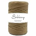 BOBBINY | Single Strand Cotton Macrame Cord Thread Rope for Crafts, Macrame DIY and Other Projects | Dark Brown | 4mm, 200 Meter