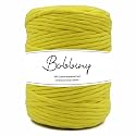 BOBBINY | Single Strand Cotton Macrame Cord Thread Rope for Crafts, Macrame DIY and Other Projects | Lemon Yellow | 4mm, 100 Meter