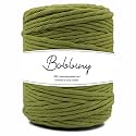 BOBBINY | Single Strand Cotton Macrame Cord Thread Rope for Crafts, Macrame DIY and Other Projects | Mehandi Green | 4mm, 100 Meter