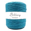 BOBBINY | Single Strand Cotton Macrame Cord Thread Rope for Crafts, Macrame DIY and Other Projects | Firozi | 4mm, 100 Meter