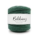 BOBBINY | Single Strand Cotton Macrame Cord Thread Rope for Crafts, Macrame DIY and Other Projects | Army Green | 4mm, 10 Meter