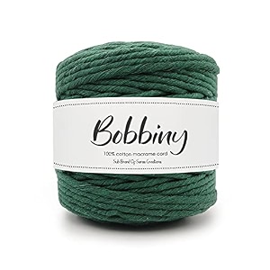 bobbiny  single strand cotton macrame cord thread rope for crafts macrame diy and other projects  army green  4mm 10 meter