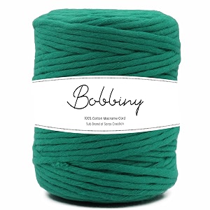 bobbiny  single strand cotton macrame cord thread rope for crafts macrame diy and other projects  leaf green  4mm 20 meter