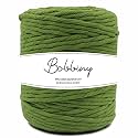 BOBBINY | Single Strand Cotton Macrame Cord Thread Rope for Crafts, Macrame DIY and Other Projects | Green | 4mm, 20 Meter