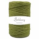 BOBBINY | Single Strand Cotton Macrame Cord Thread Rope for Crafts, Macrame DIY and Other Projects | Mehandi Green | 4mm, 20 Meter