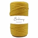 BOBBINY | Single Strand Cotton Macrame Cord Thread Rope for Crafts, Macrame DIY and Other Projects | Mustard Yellow | 4mm, 20 Meter