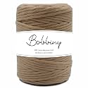 BOBBINY | Single Strand Cotton Macrame Cord Thread Rope for Crafts, Macrame DIY and Other Projects | Chikku | 4mm, 20 Meter