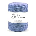 BOBBINY | Single Strand Cotton Macrame Cord Thread Rope for Crafts, Macrame DIY and Other Projects | Dark Purple | 4mm, 20 Meter