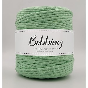 bobbiny  single strand cotton macrame cord thread rope for crafts macrame diy and other projects  mint green  4mm 10 meter