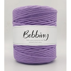 bobbiny  single strand cotton macrame cord thread rope for crafts macrame diy and other projects  purple  4mm 100 meter