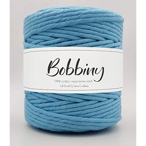 bobbiny  single strand cotton macrame cord thread rope for crafts macrame diy and other projects  dark sky  4mm 20 meter