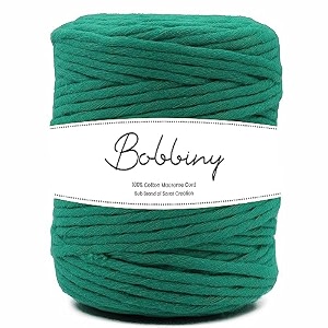 bobbiny  single strand cotton macrame cord thread rope for crafts macrame diy and other projects  teal green  4mm 50 meter