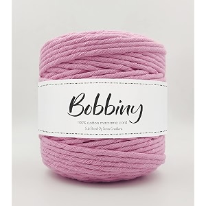 bobbiny  single strand cotton macrame cord thread rope for crafts macrame diy and other projects  baby pink  4mm 50 meter