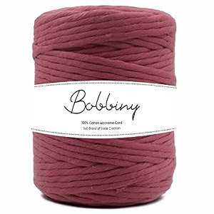 bobbiny  single strand cotton macrame cord thread rope for crafts macrame diy and other projects  dusty pink  4mm 200 meter