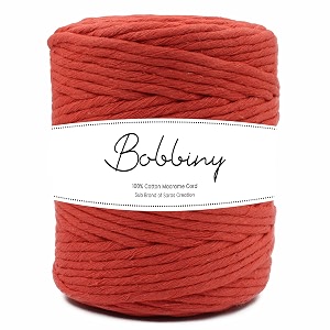 bobbiny  single strand cotton macrame cord thread rope for crafts macrame diy and other projects  saffronorange  4mm 100 meter