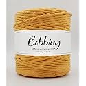 BOBBINY | Single Strand Cotton Macrame Cord Thread Rope for Crafts, Macrame DIY and Other Projects | Mango Yellow | 4mm, 10 Meter