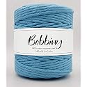 BOBBINY | Single Strand Cotton Macrame Cord Thread Rope For Crafts, Macrame Diy And Other Projects | Dark Sky | 4Mm, 100 Meter, Blue