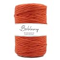 BOBBINY | Single Strand Cotton Macrame Cord Thread Rope for Crafts, Macrame DIY and Other Projects | Saffron/Orange | 4mm, 20 Meter