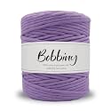 BOBBINY | Single Strand Cotton Macrame Cord Thread Rope for Crafts, Macrame DIY and Other Projects | Purple | 4mm, 20 Meter