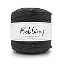 BOBBINY | Single Strand Cotton Macrame Cord Thread Rope for Crafts, Macrame DIY and Other Projects | Black | 4mm, 50 Meter