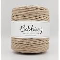 BOBBINY | Single Strand Cotton Macrame Cord Thread Rope for Crafts, Macrame DIY and Other Projects | Light Brown | 4mm, 200 Meter